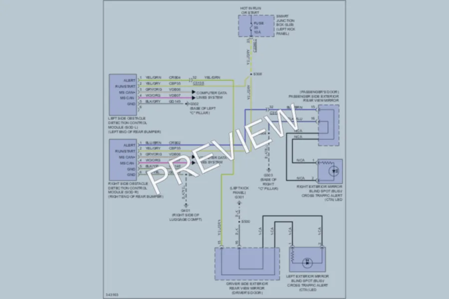 2011 Ford Taurus Navigation wiring diagram preview