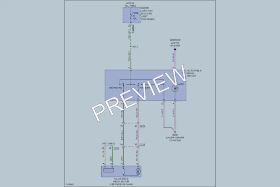 2011 Ford Taurus Power Seats wiring diagram preview
