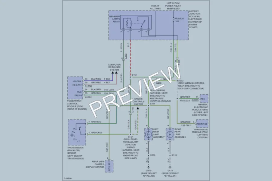2011 Ford TransitConnect Exterior Lights wiring diagram preview