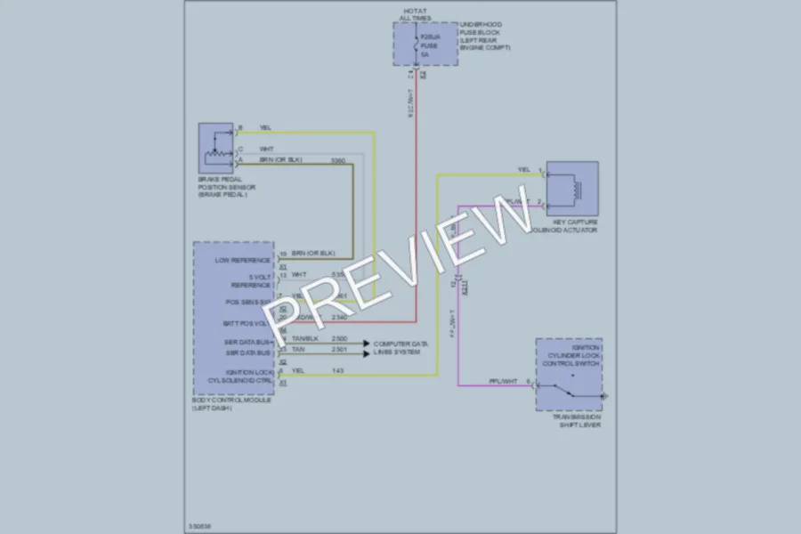 2011 GMC Terrain Shift Interlock wiring diagram preview