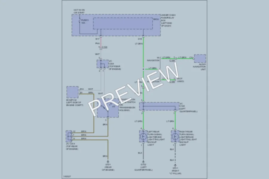 2011 Honda CRZ Exterior Lights wiring diagram preview