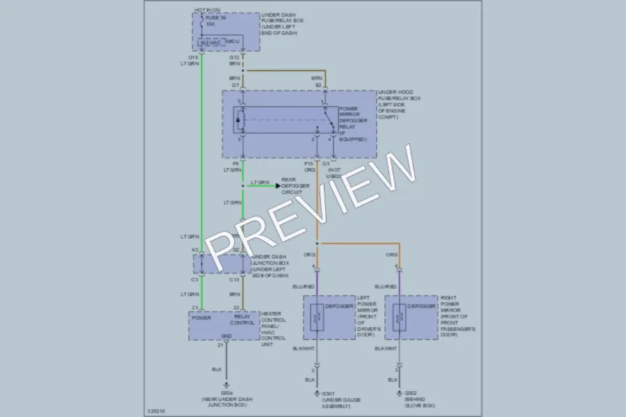 2011 Honda Civic Defoggers wiring diagram preview