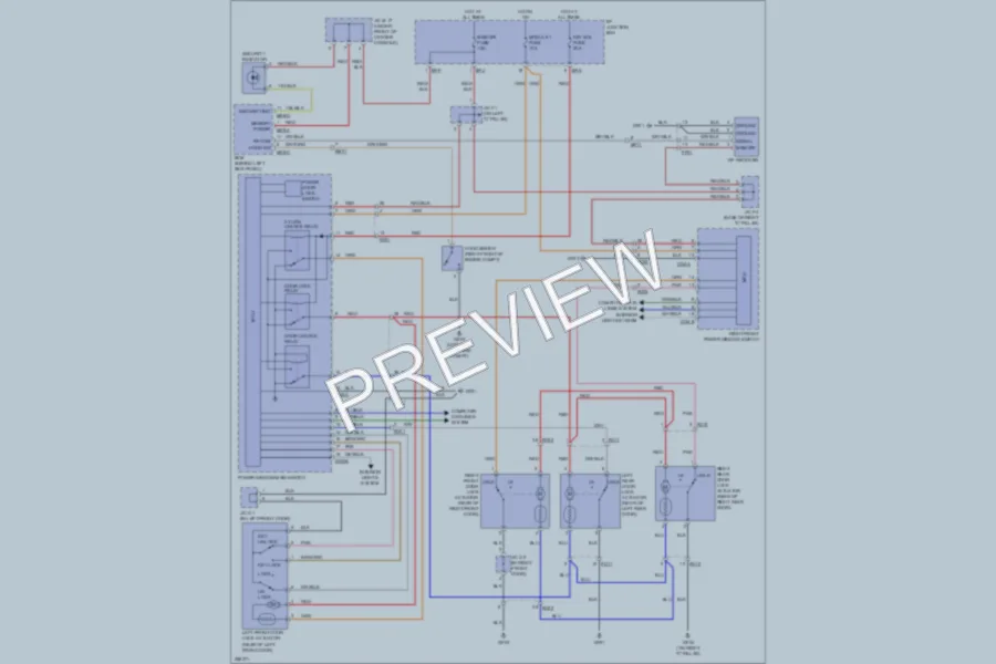 2011 Hyundai Azera Power Door Locks wiring diagram preview