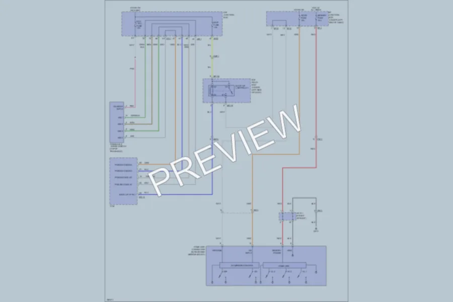 2011 Hyundai Azera Power Mirrors wiring diagram preview