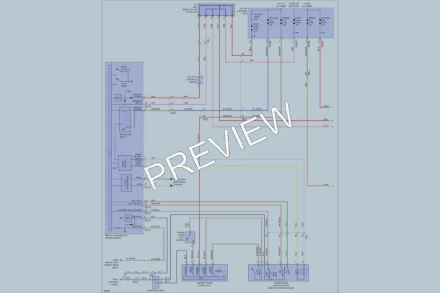 2011 Hyundai Equus Power Door Locks wiring diagram preview