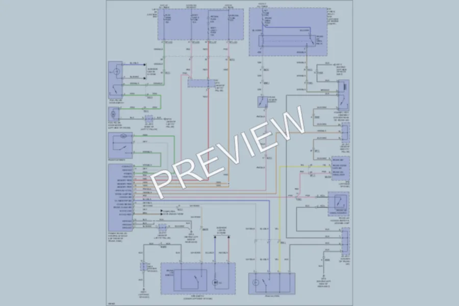2011 Hyundai Equus Trunk Tailgate Fuel Door wiring diagram preview