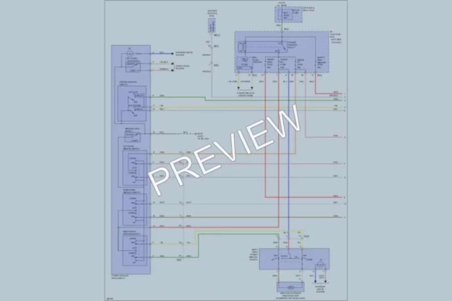 2011 Hyundai Sonata Power Windows wiring diagram preview