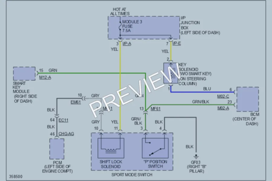 2011 Hyundai Sonata Shift Interlock wiring diagram preview