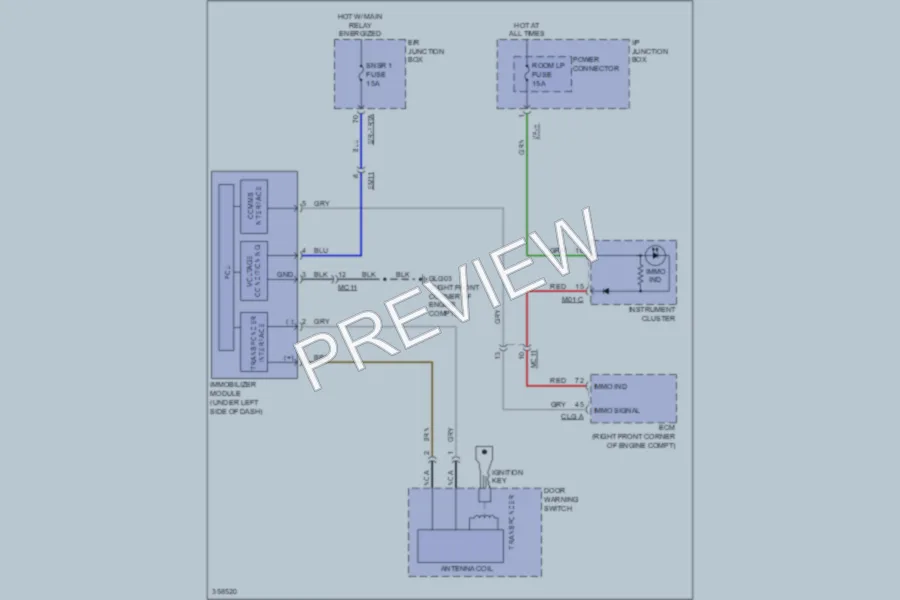2011 Hyundai Veracruz Anti Theft wiring diagram preview