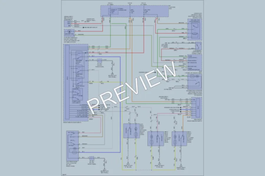 2011 Hyundai Veracruz Power Door Locks wiring diagram preview