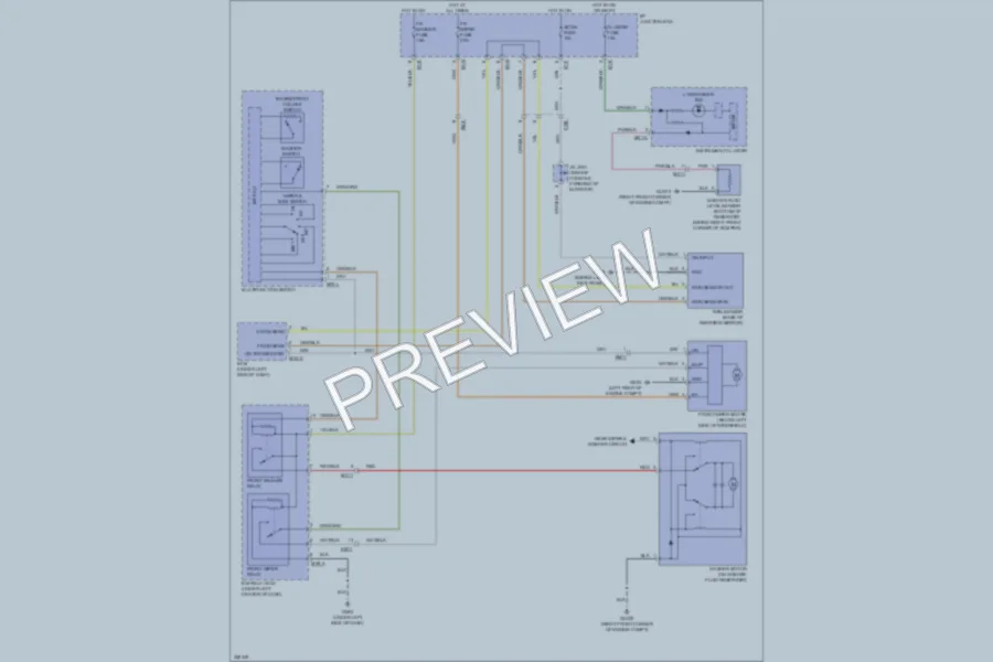 2011 Hyundai Veracruz Wiper Washer wiring diagram preview