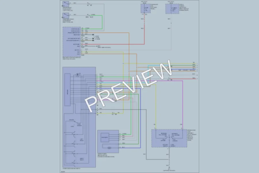 2011 Infiniti FX35 Power Windows wiring diagram preview
