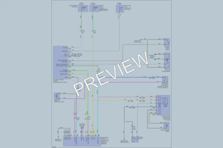 2011 Infiniti G37x Trunk Tailgate Fuel Door wiring diagram preview
