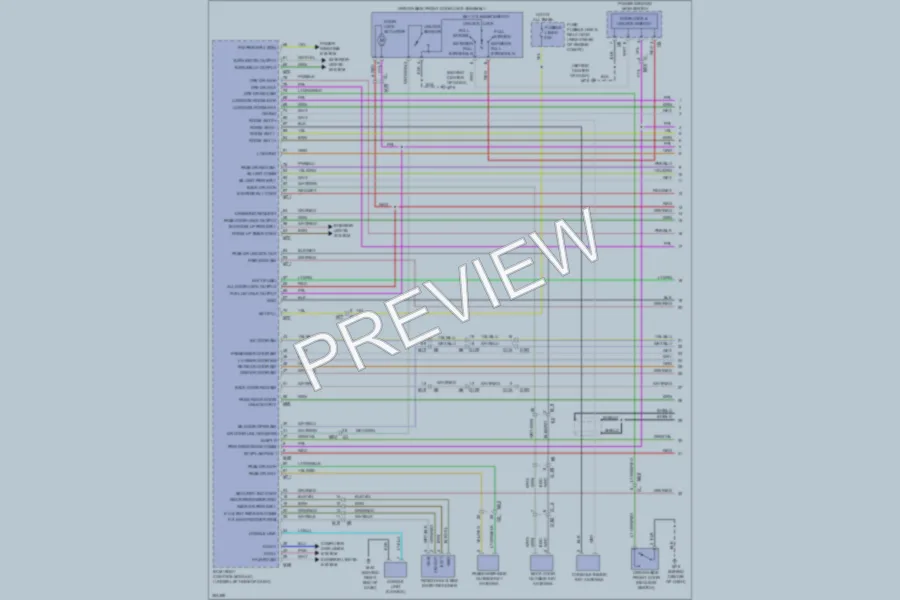 2011 Infiniti QX56 Power Door Locks wiring diagram preview