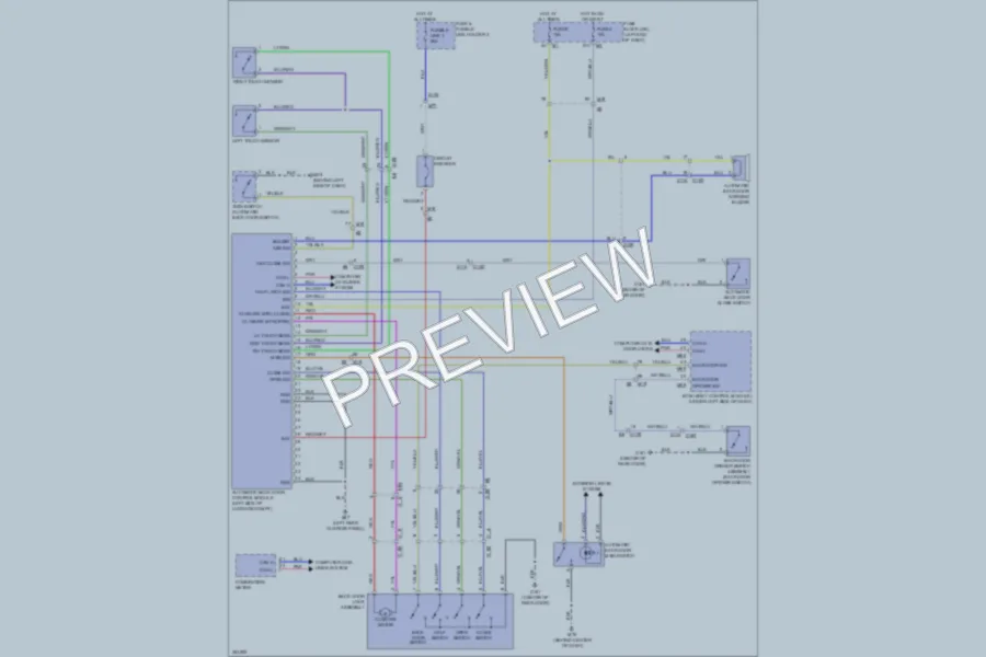 2011 Infiniti QX56 Trunk Tailgate Fuel Door wiring diagram preview