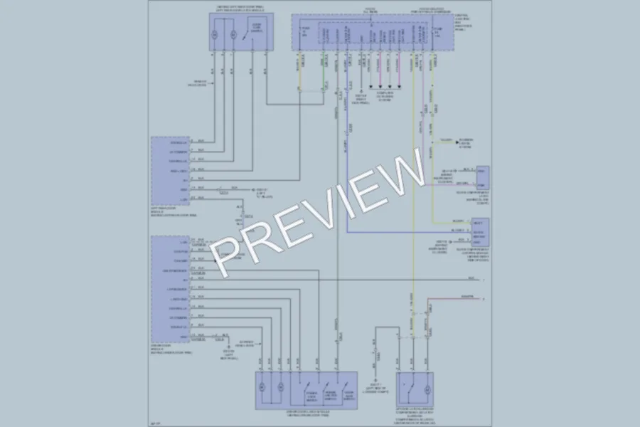 2011 Jaguar XF Power Door Locks wiring diagram preview