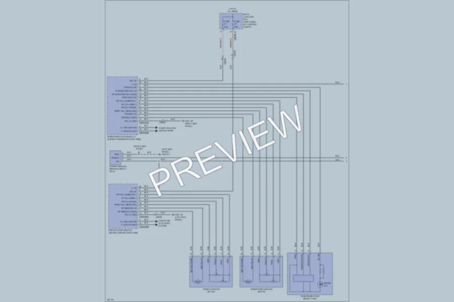 2011 Jaguar XFR Power Windows wiring diagram preview