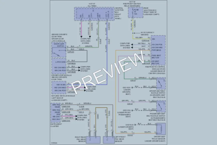 2011 Jaguar XFR Warning Systems wiring diagram preview