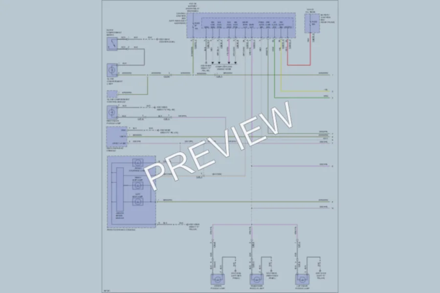 2011 Jaguar XJ Interior Lights wiring diagram preview