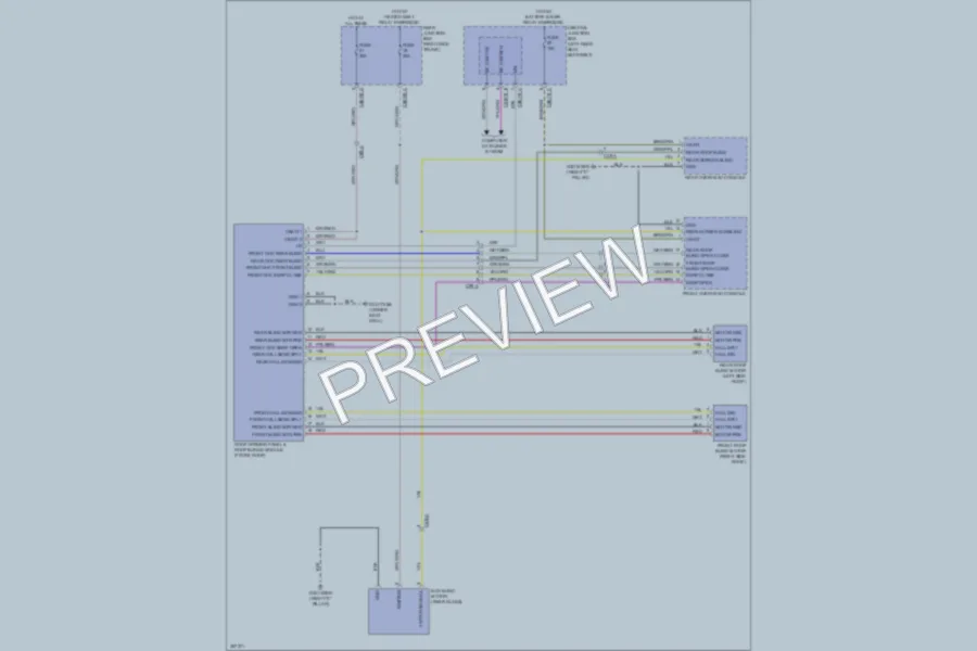 2011 Jaguar XJ Power Top Sunroof wiring diagram preview