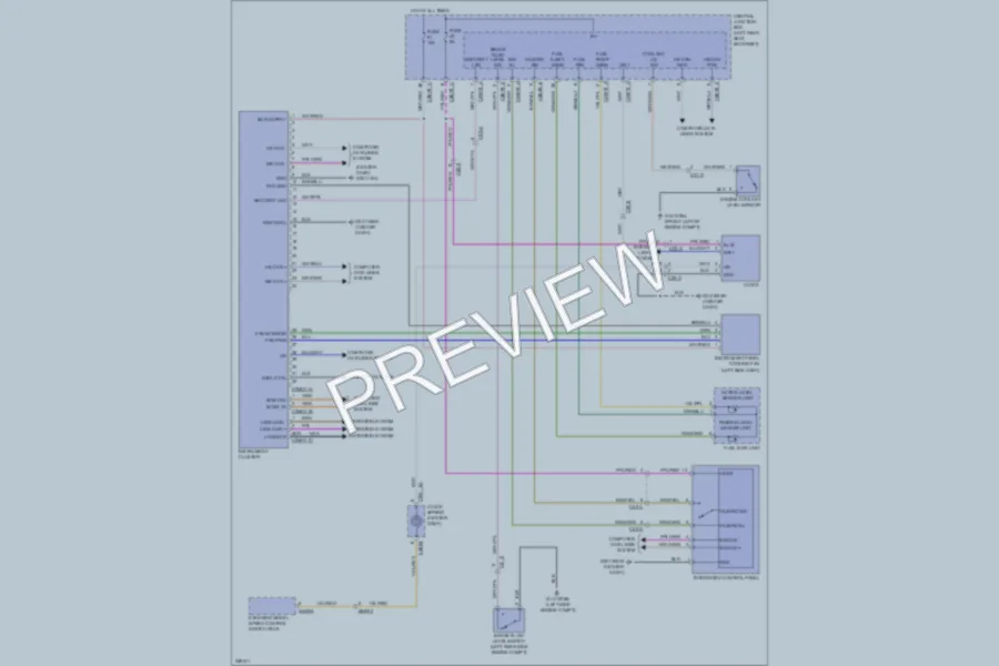 2011 Jaguar XJSupersport Instrument Cluster wiring diagram preview