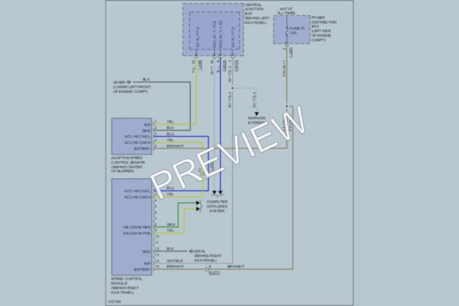 2011 Jaguar XK Cruise Control wiring diagram preview