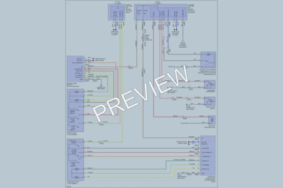 2011 Jaguar XK Power Door Locks wiring diagram preview