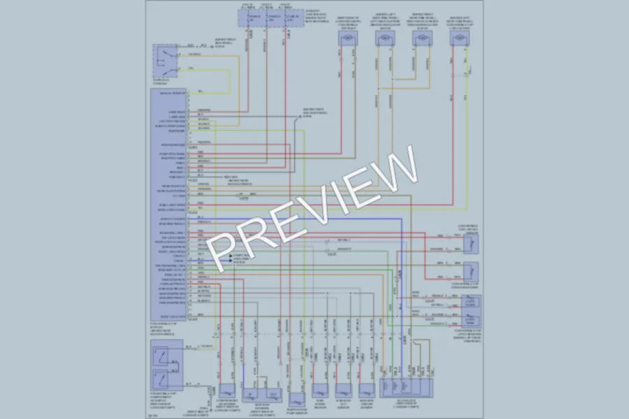 2011 Jaguar XKR Power Top Sunroof wiring diagram preview
