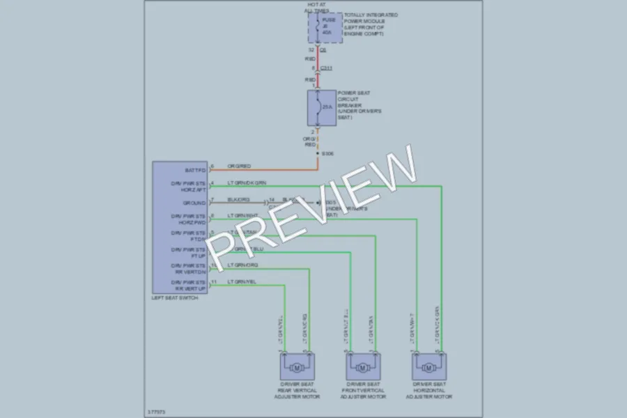 2011 Jeep Liberty Power Seats wiring diagram preview