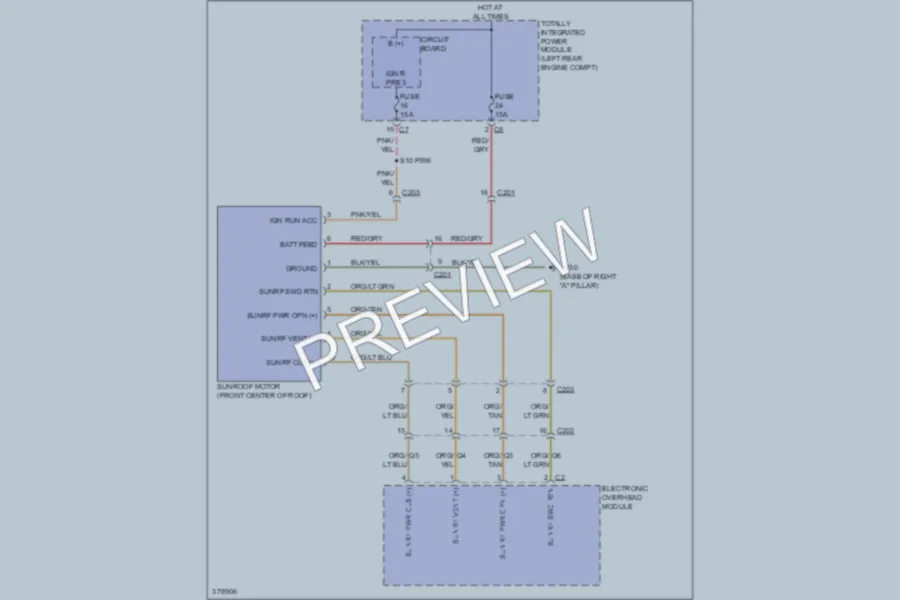 2011 Jeep Patriot Power Top Sunroof wiring diagram preview