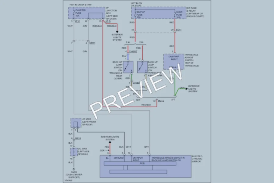 2011 Kia ForteKoup Power Mirrors wiring diagram preview