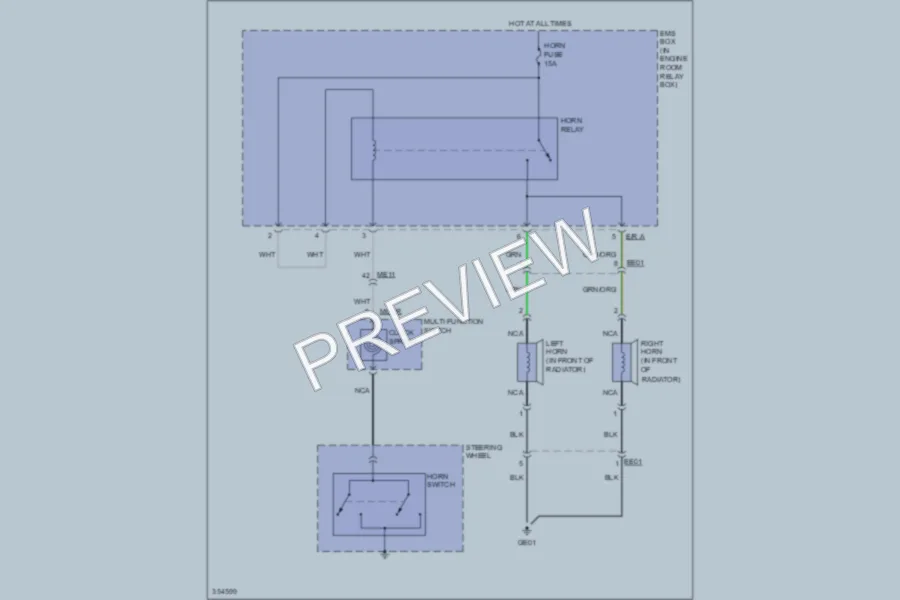 2011 Kia Optima Horn wiring diagram preview
