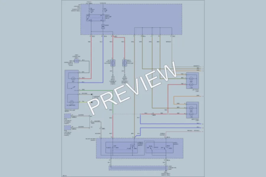 2011 Kia Rio Headlights wiring diagram preview