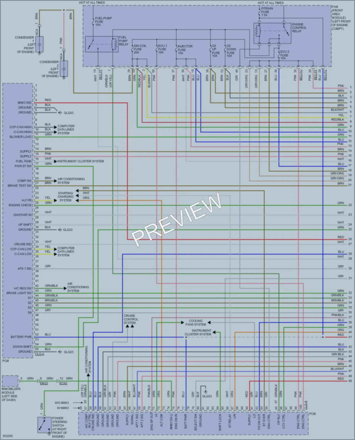 2011 Kia Sedona Engine Performance wiring diagram preview