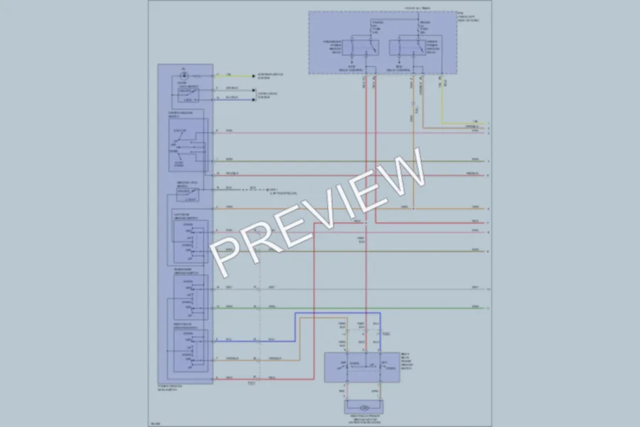 2011 Kia Sorento Power Windows wiring diagram preview