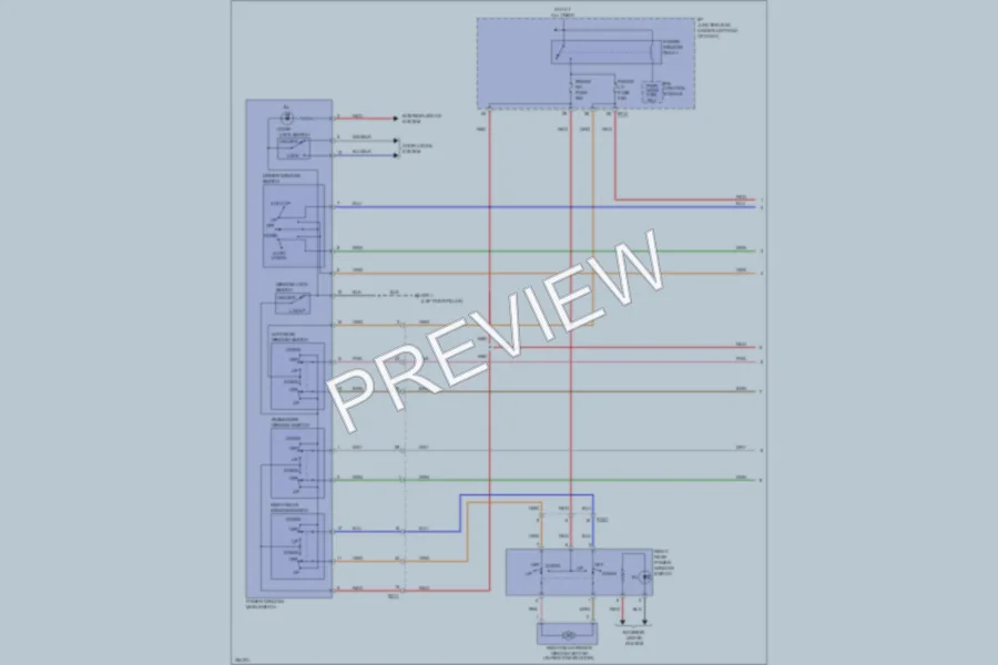 2011 Kia Sportage Power Windows wiring diagram preview