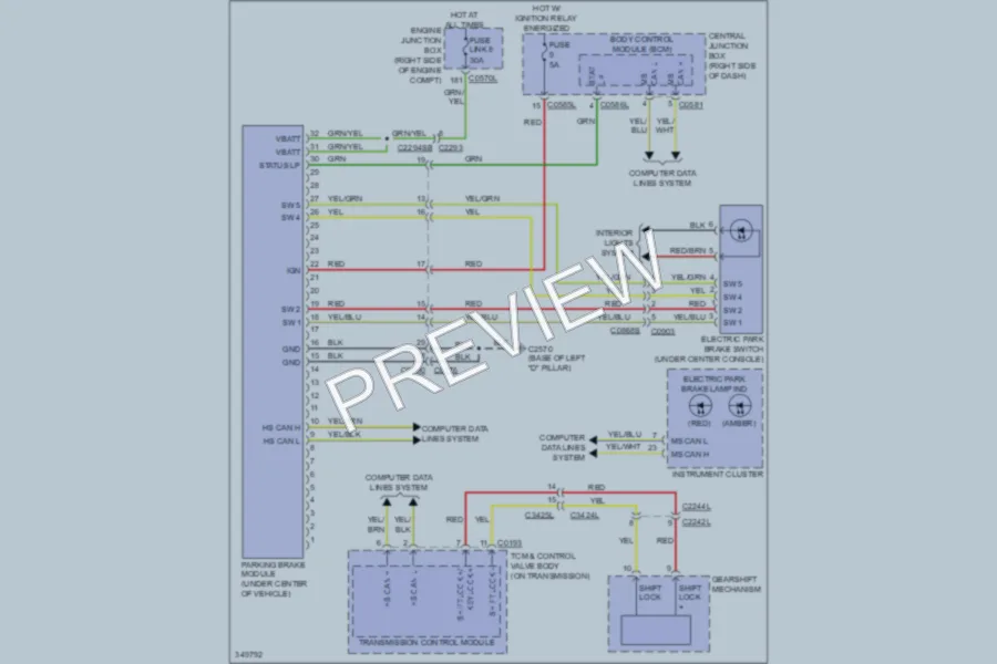 2011 LandRover LR4 Shift Interlock wiring diagram preview