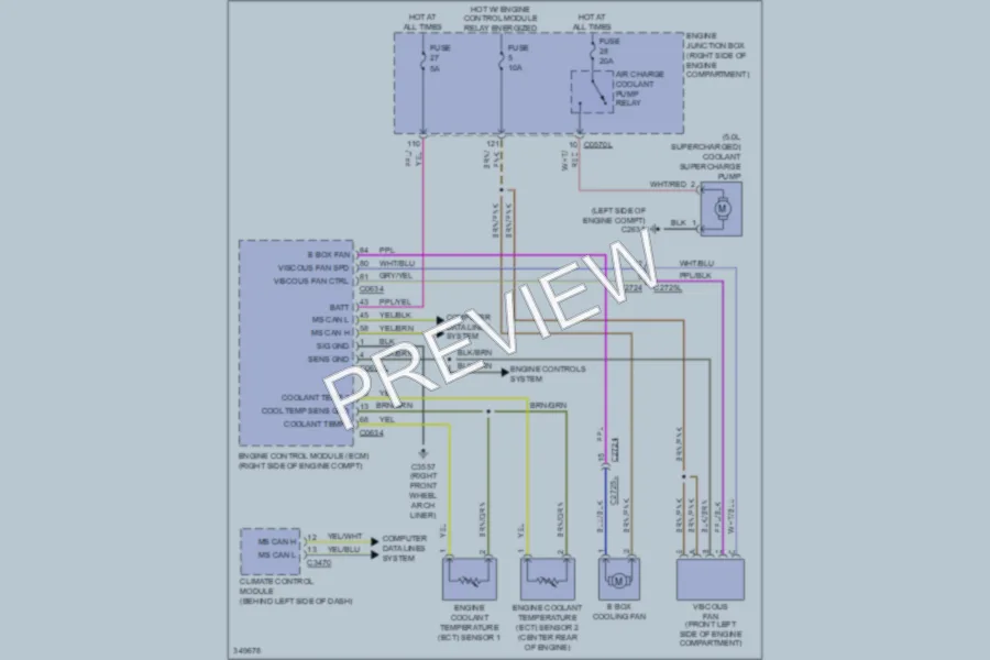 2011 LandRover RangeRoverSport Cooling Fan wiring diagram preview