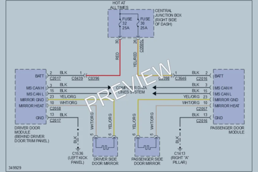 2011 LandRover RangeRoverSport Defoggers wiring diagram preview