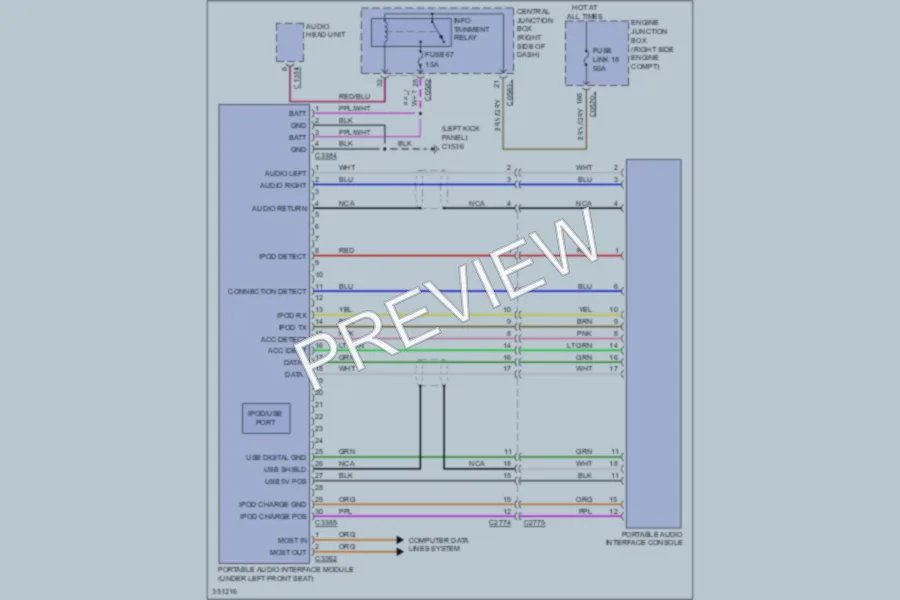 2011 LandRover RangeRoverSport Radio wiring diagram preview