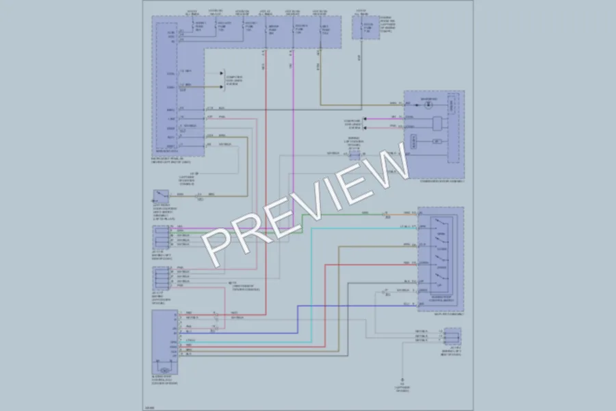 2011 Lexus CT200h Power Top Sunroof wiring diagram preview