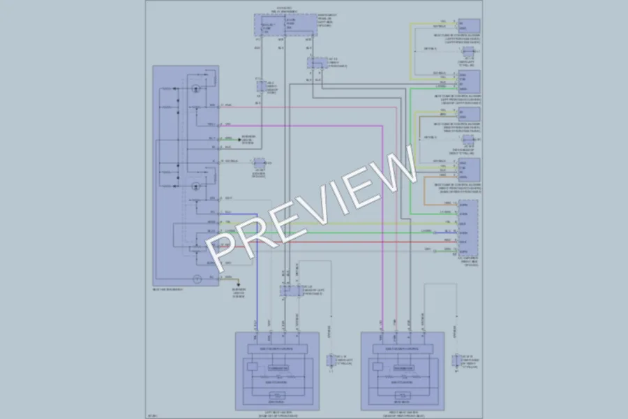 2011 Lexus ES350 Power Seats wiring diagram preview