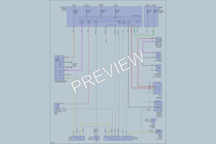 2011 Lexus ES350 Trunk Tailgate Fuel Door wiring diagram preview