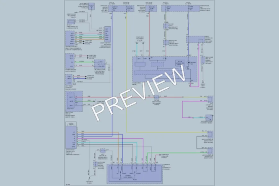 2011 Lexus GS460 Power Top Sunroof wiring diagram preview