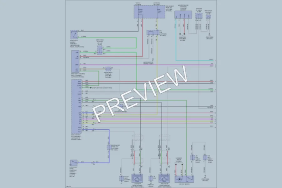 2011 Lexus HS250h Anti Lock Brakes wiring diagram preview