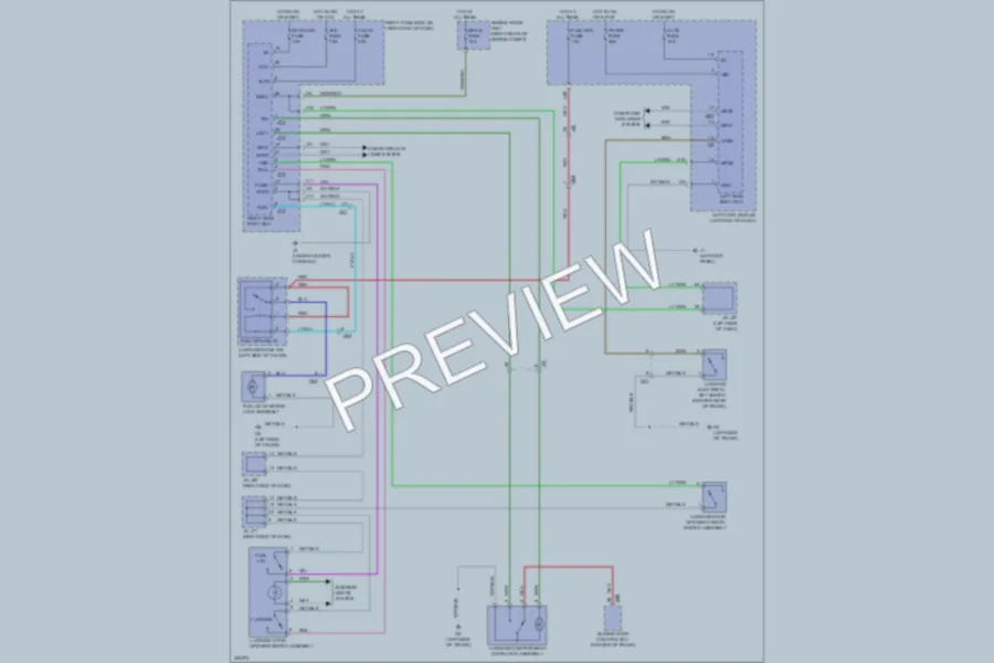2011 Lexus IS250C Trunk Tailgate Fuel Door wiring diagram preview