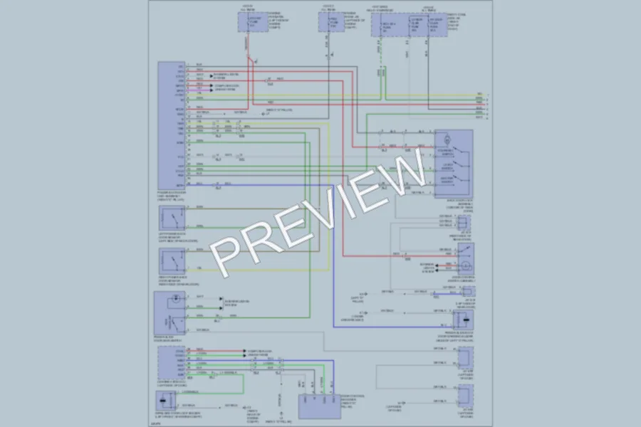 2011 Lexus LX570 Trunk Tailgate Fuel Door wiring diagram preview