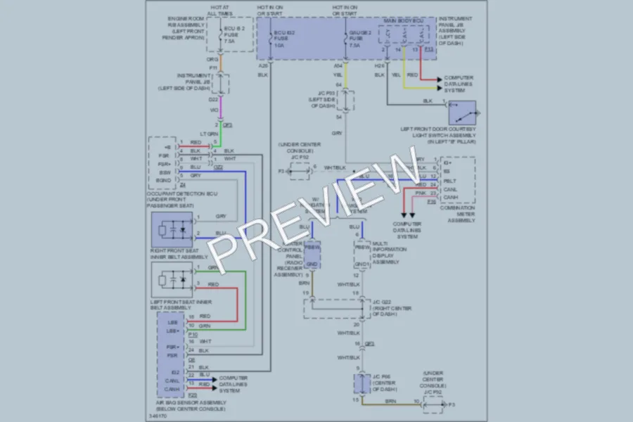 2011 Lexus RX350 Warning Systems wiring diagram preview