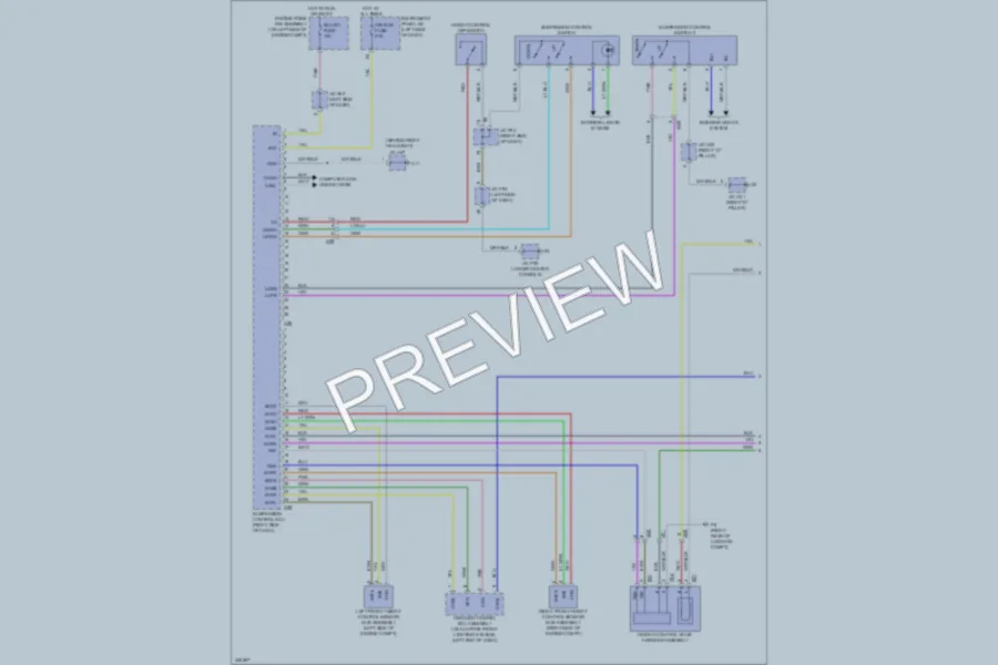 2011 Lexus RX450h Electronic Suspension wiring diagram preview