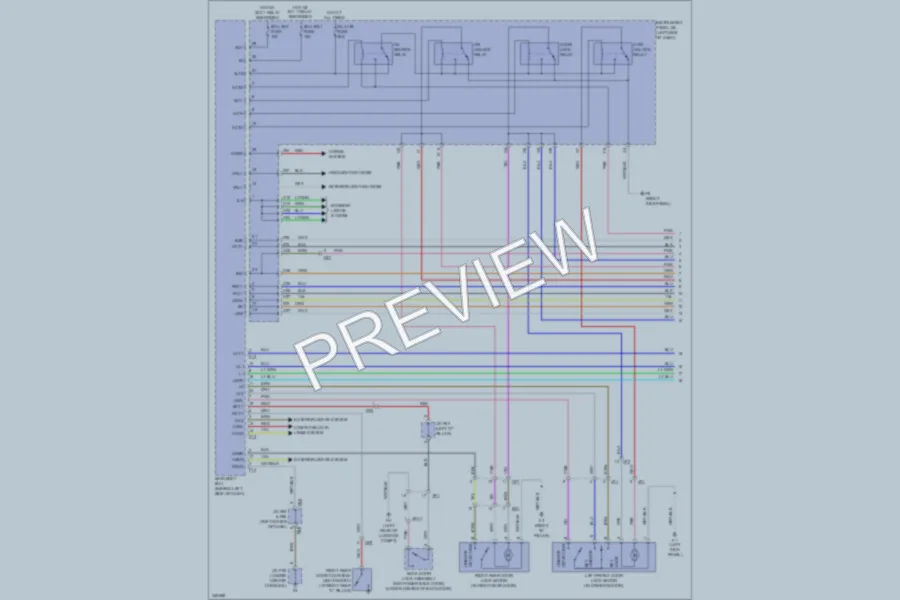2011 Lexus RX450h Power Door Locks wiring diagram preview